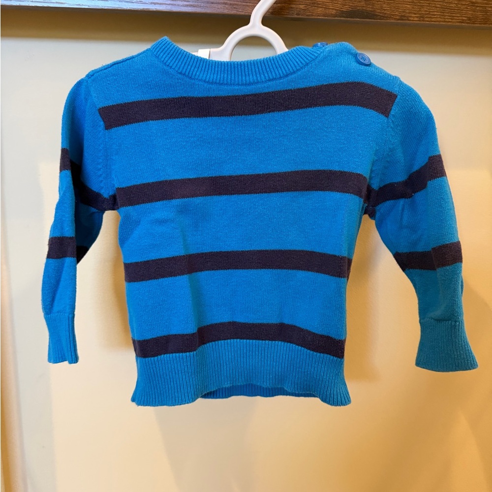 The Children's Place Baby Boys Blue Stripe Sweater Size 9-12 Months